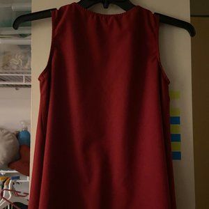 Red Sleeveless Shirt